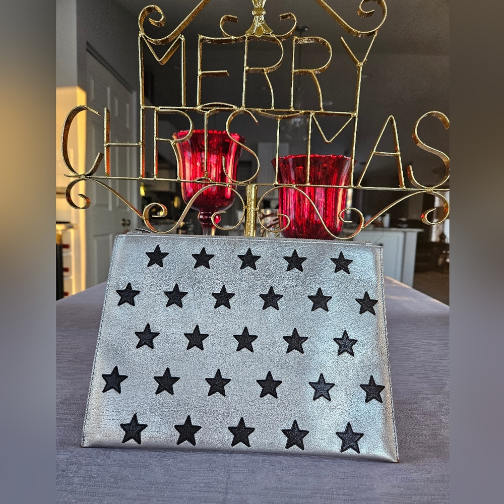 Saint Laurent Silver Star Clutch